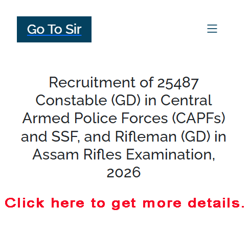Constable GD in Central Armed Police Forces CAPFs and SSF and Rifleman GD in Assam Rifles Examination 2026