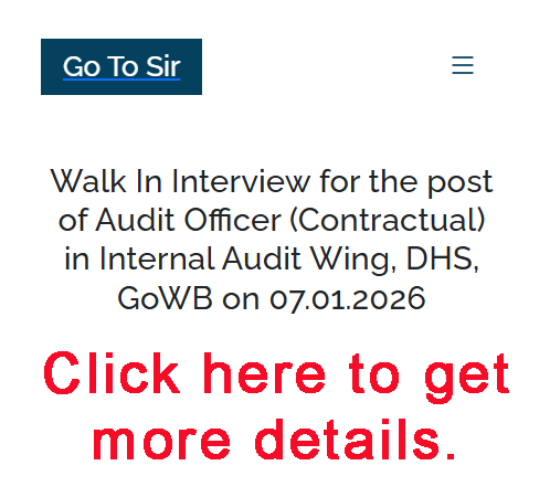 Recruitment of Audit Officer in WB Health